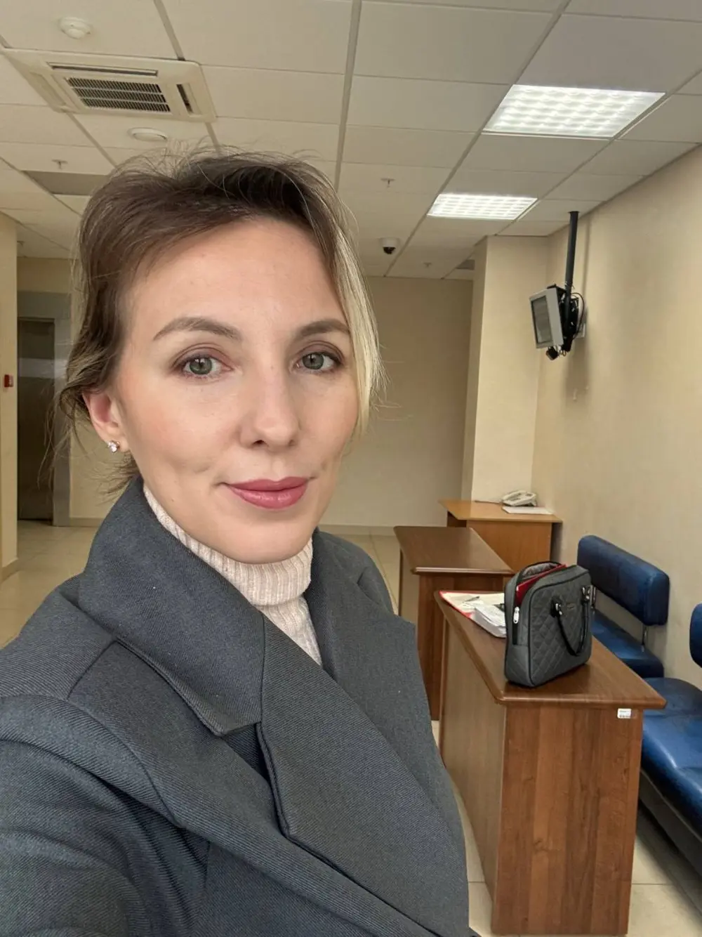 Ольга Тристан перед судебным заседанием